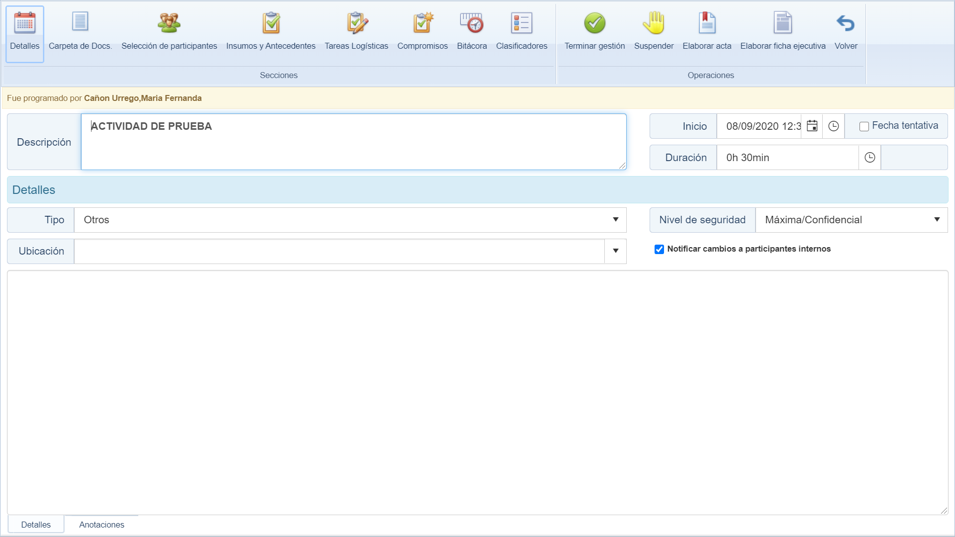Panel de configuración de roles y permisos para el staff de soporte