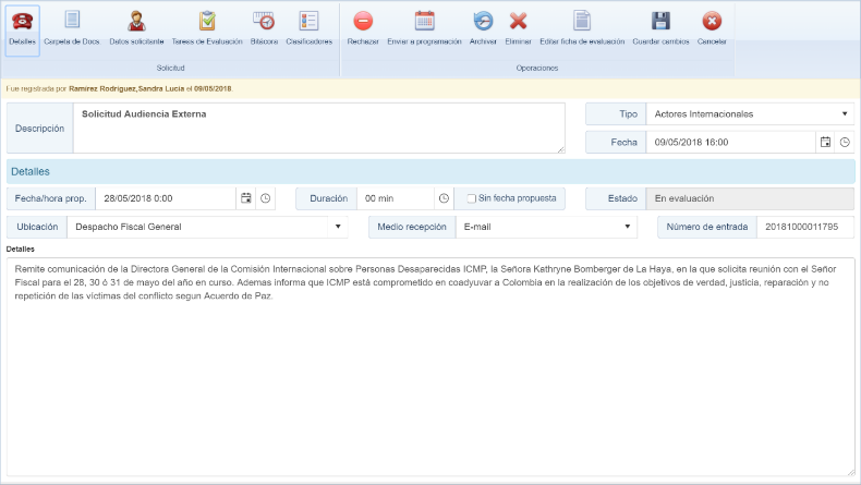 Tablero de control interactivo con el estado de tareas pendientes