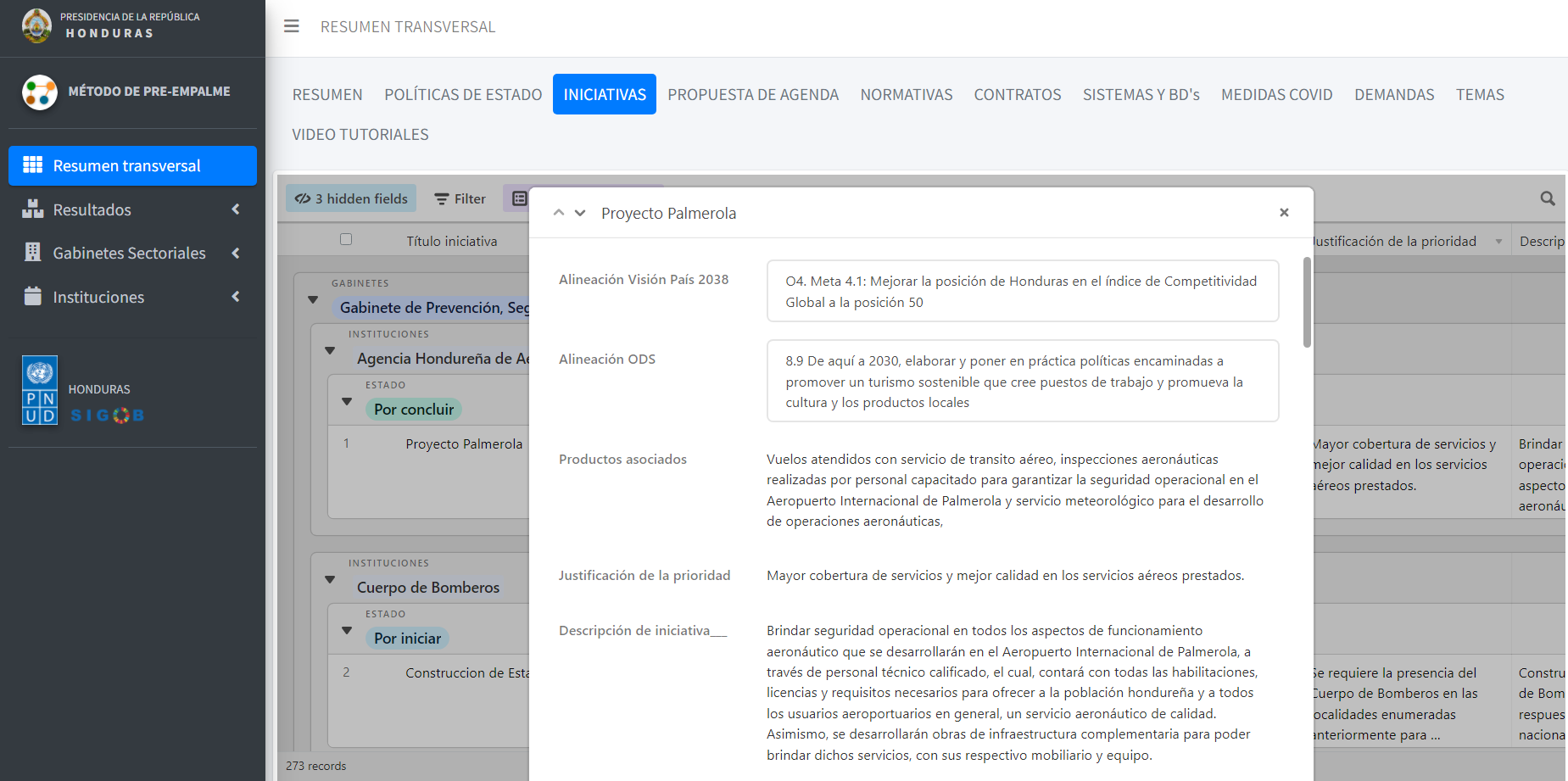 Planificador de la agenda normativa con trámites urgentes pendientes de firma